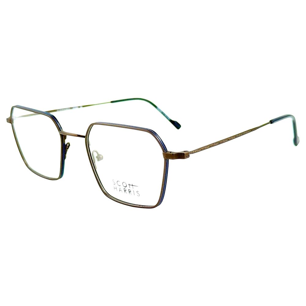 Scott Harris SH862 Mens Metal Eyeglass Frame C2 Charcoal Navy 52-20 w Case